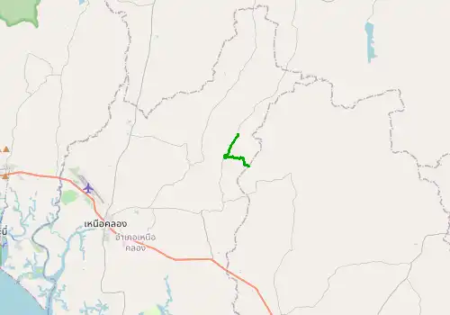 Route map Krabi Airport (KBV) - Krabi, 5 km, approx. 14 min