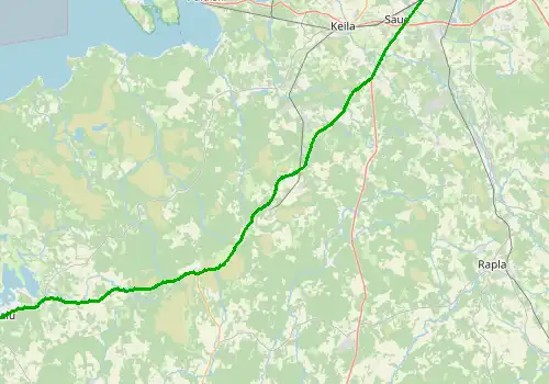 Route map Tallinn Airport - Haapsalu, 99 km, approx. 97 min